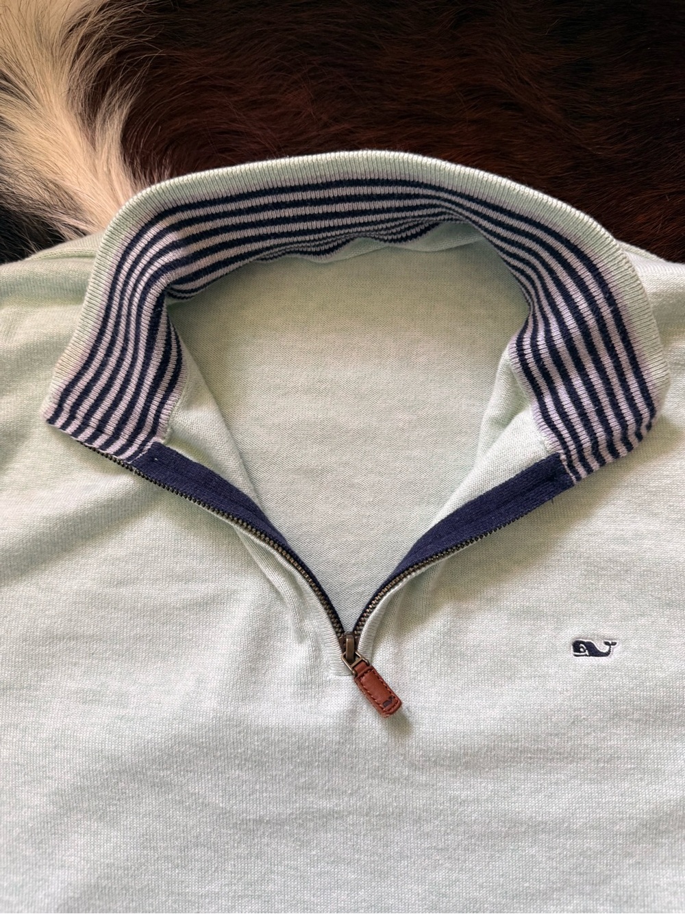 Vineyard Vineyard Vines Light Mint Quarter-Zip Sweater XL